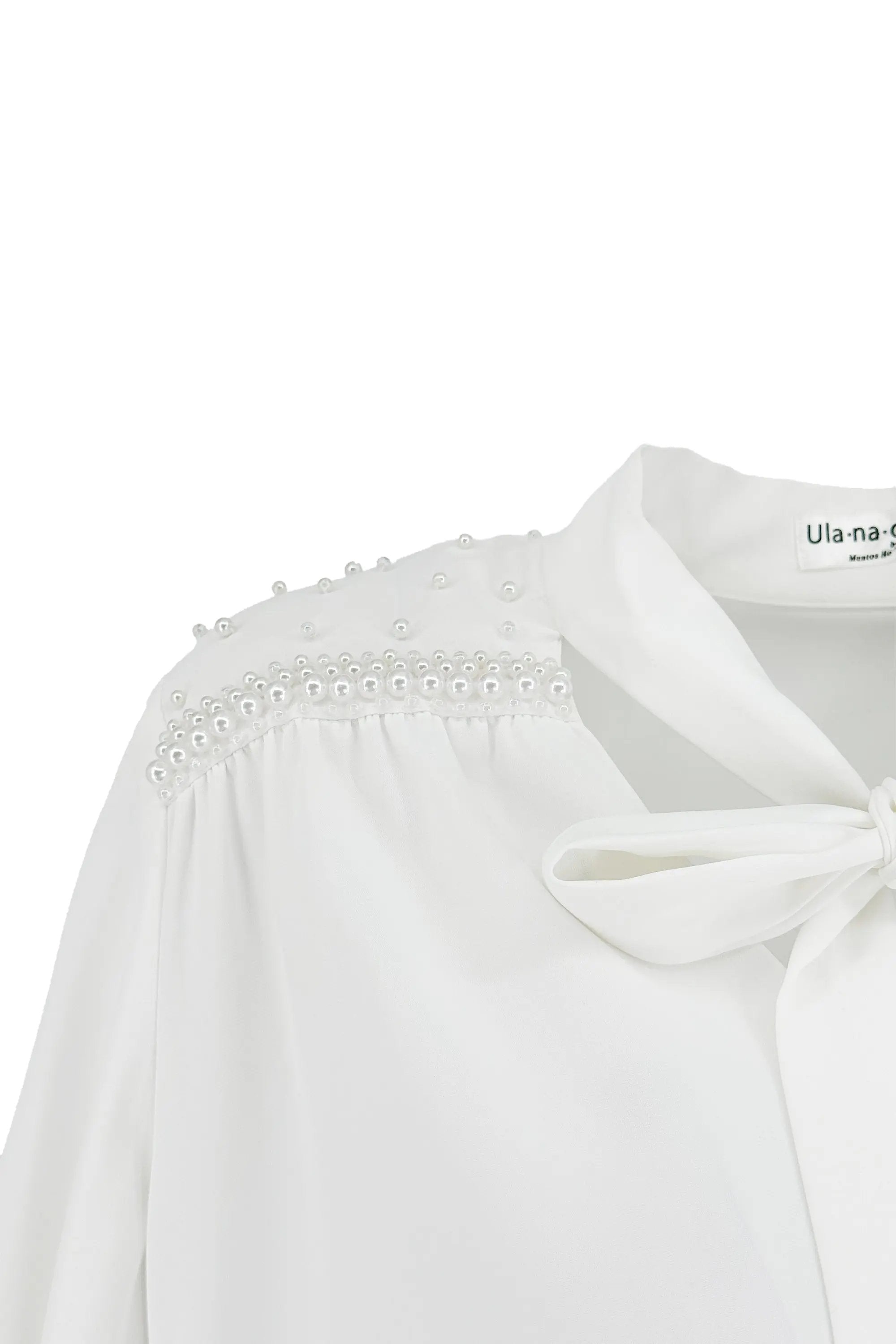 Playful and Elegant White Blouse ULA